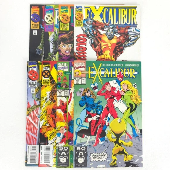 Excalibur Comic Book Lot Marvel Comics Issues 42 43 86 87 88 90 91 92 VG 1990s - Picture 1 of 9